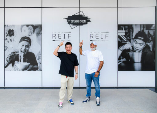 Chef and co-owner Reif Othman with business partner Ahsan Kahlon